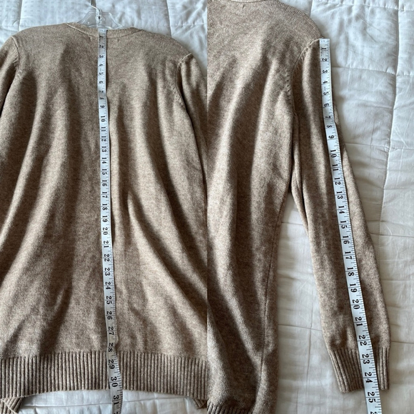 Only Lesly Long Sleeve Open-front Knit Cardigan L Beige Melange - Picture 10 of 13